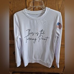 White "This Is The Turning Point" Long Sleeve T Shirt